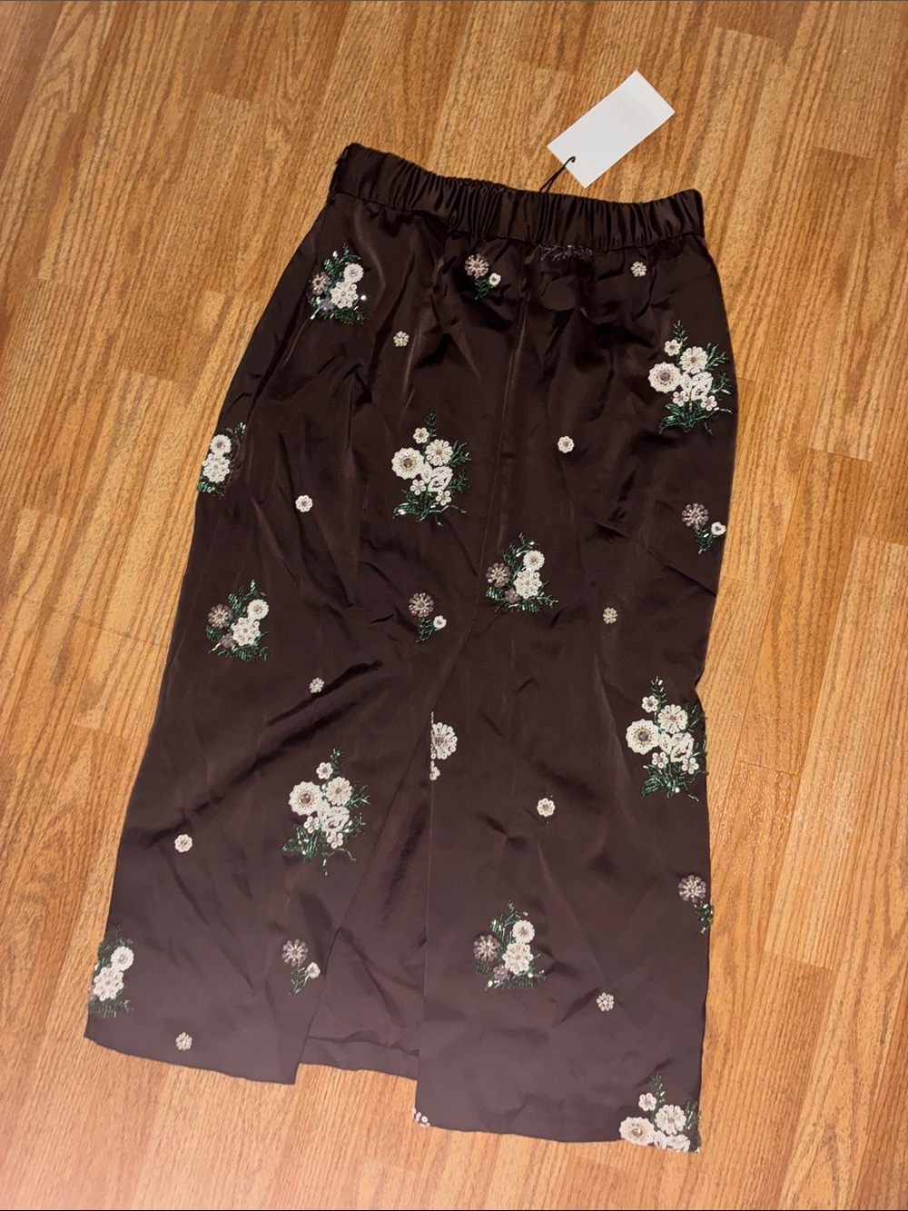 Zara NWT ZW Collection Limited Edition sequin embroidered midi skirt 2731/271 - Picture 13 of 14